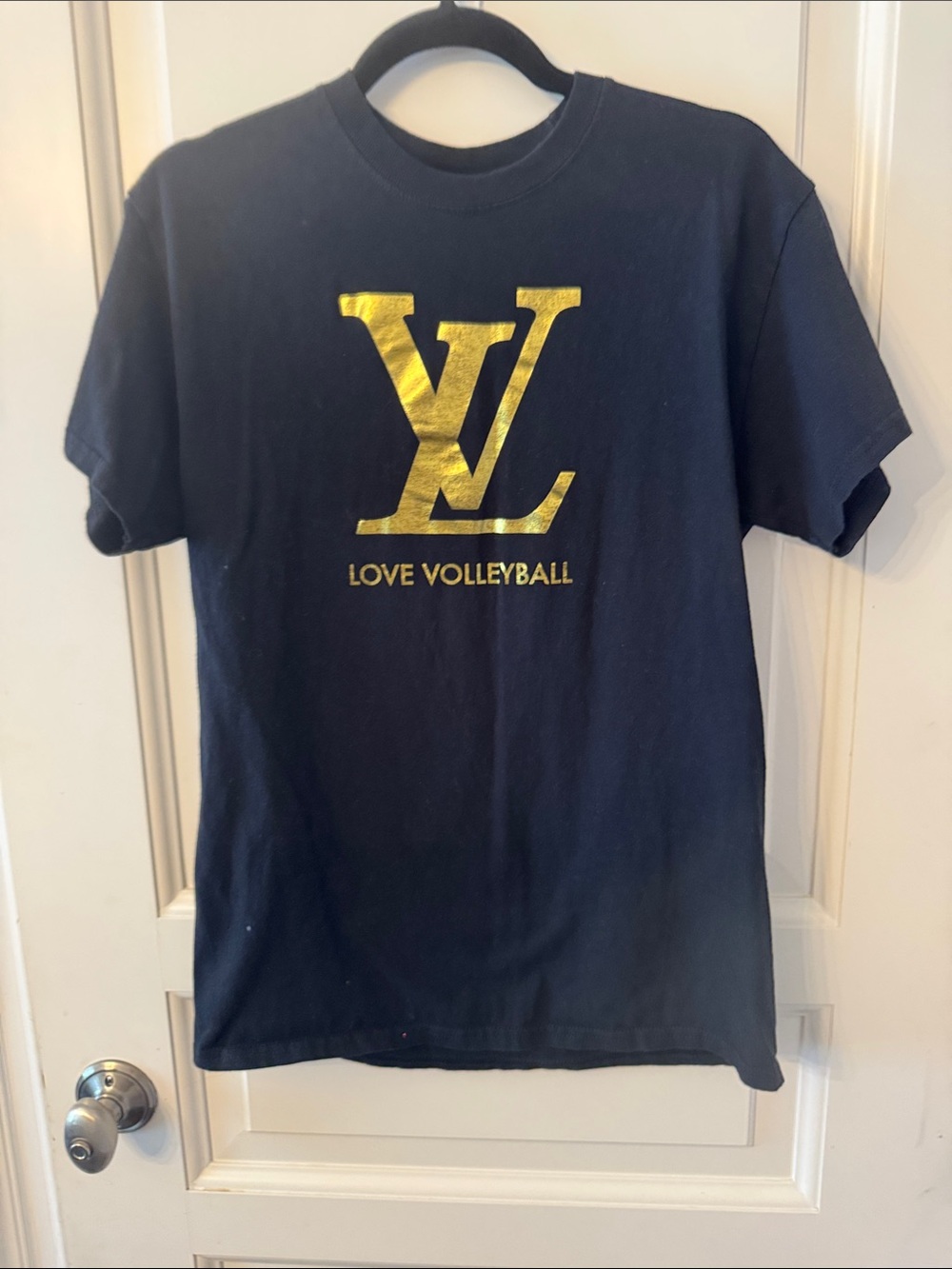 Love Volleyball  T-Shirt with Gold Logo